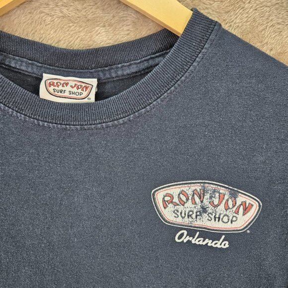Ron Jon Surf Shop Mens T-Shirt Size M Black Orlando Florida Cotton Short Sleeve - Picture 8 of 10